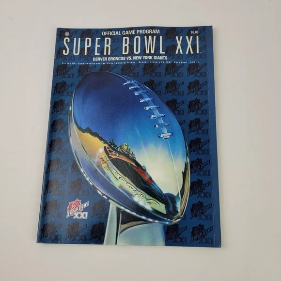 1987 NFL Super Bowl XXI Official Game Program New York Giants VS Denver Broncos - Picture 1 of 7